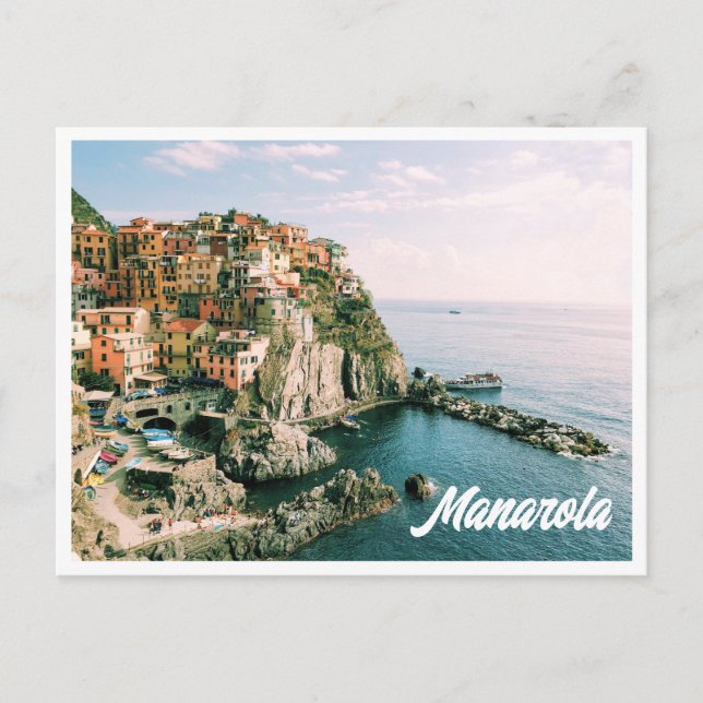 Cinque Terre Italien Manarola vykort (Framsida)