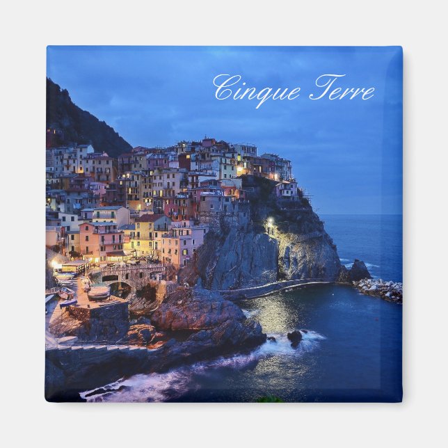 Cinque Terre Italien Postcard Magnet (Framsidan)