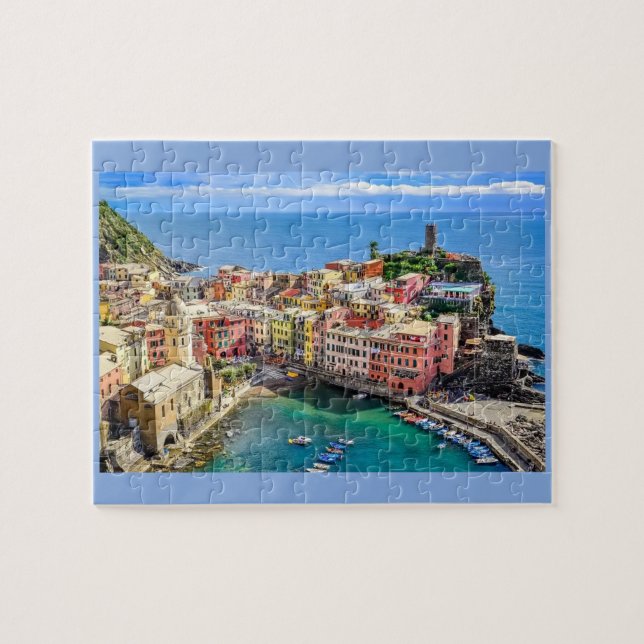 Cinque Terre, Italien Puzzle Pussel (Horisontell)