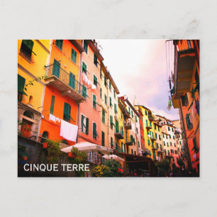 Cinque Terre Italien Riomaggiore Travel Photo Vykort