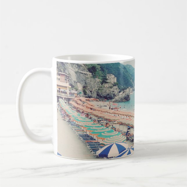 Cinque Terre Italien Roligt Beach Scenia Travel Ph Kaffemugg (Vänster)