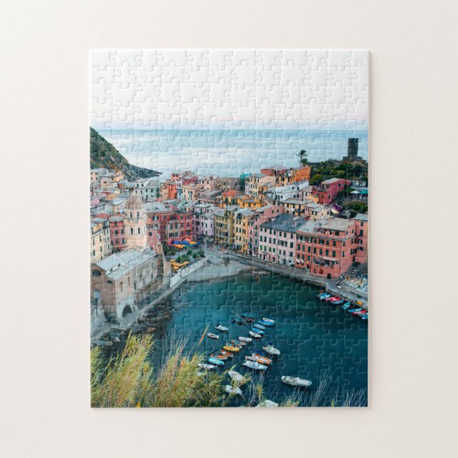 Cinque Terre Italien Scene | Jigszle Puzzle Pussel (Vertikal)