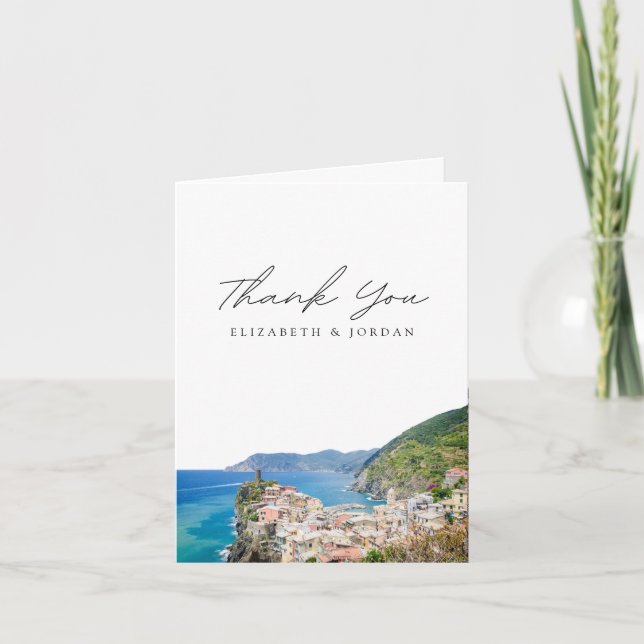 Cinque Terre Italien Tom Kort Tackkort (Framsida)