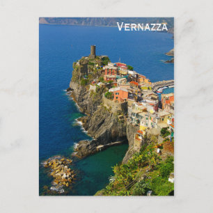 Cinque Terre Italien Vernazza Travel Photo Vykort