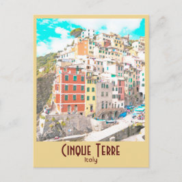 Cinque Terre, Italien Vintage Vykort