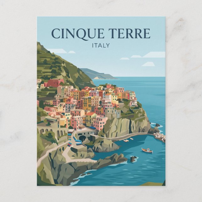 Cinque Terre Italien Vykort (Framsida)