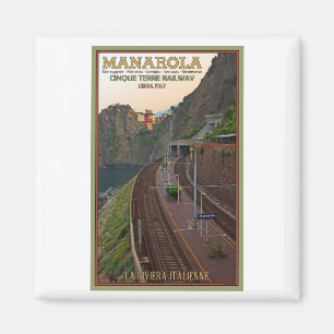 Cinque Terre järnväg - Manarola Magnet