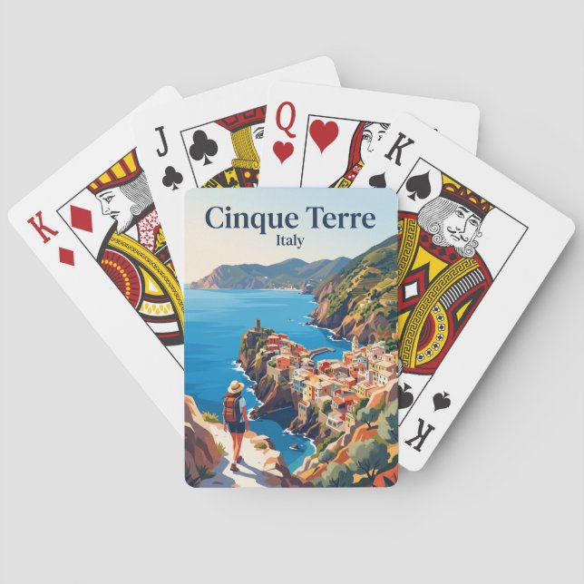 Cinque Terre Kustleden Italien Casinokort (Baksidan)