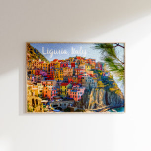 Cinque Terre Liguria Italien Colorful Homes Painti Poster