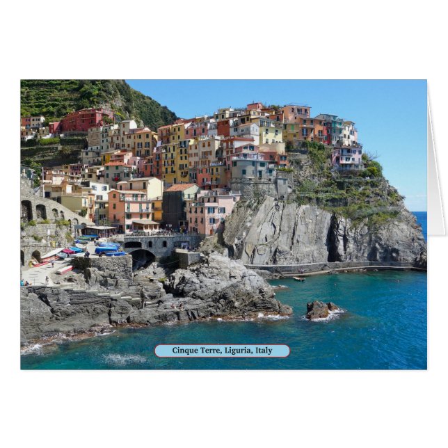 Cinque Terre, Liguria, Italien Hälsningskort (Framsidan Horizontal)