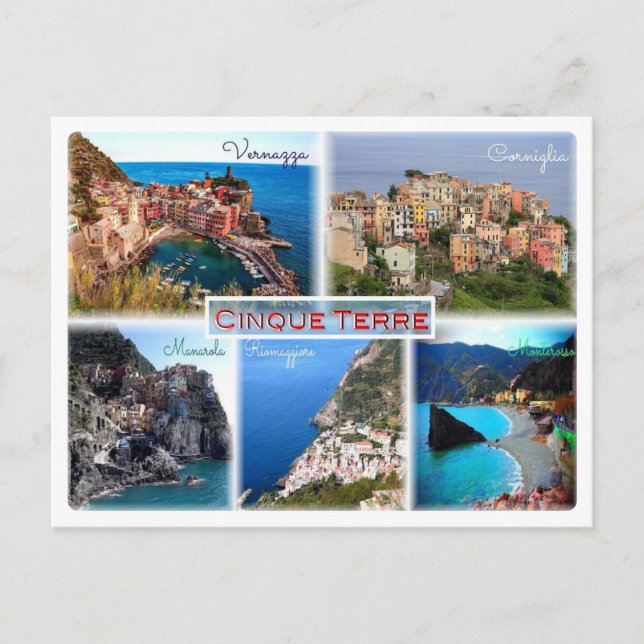Cinque Terre - Liguria - Italien - Vykort (Framsida)