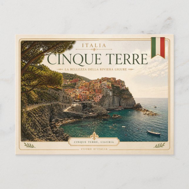 Cinque Terre, Ligurien - Italien Vykort (Framsida)