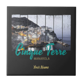 Cinque Terre Manarola Riomaggiore Italienska vinta Kakelplatta