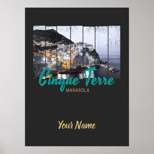Cinque Terre Manarola Riomaggiore Italienska vinta Poster (Framsidan)
