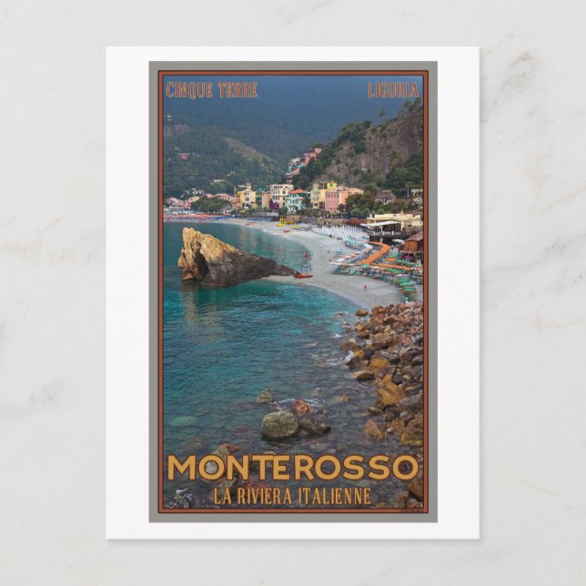 Cinque Terre - Morgon Monterosso Beach Vykort (Framsida)