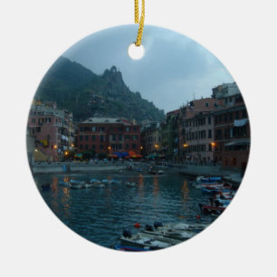 Cinque Terre på skymningen Julgransprydnad Keramik