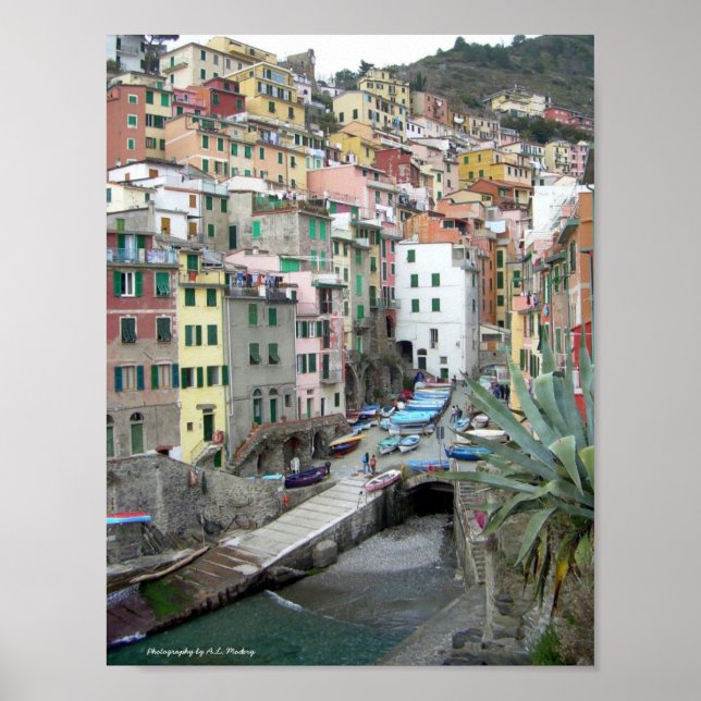 Cinque Terre (Riomaggiore Harbour) Poster (Framsidan)