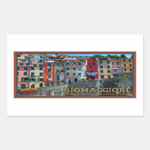 Cinque Terre - Riomaggiore hus Rektangulärt Klistermärke
