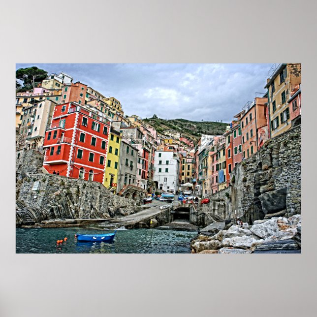 Cinque Terre - Riomaggiore, Italien 24x36 Poster (Framsidan)