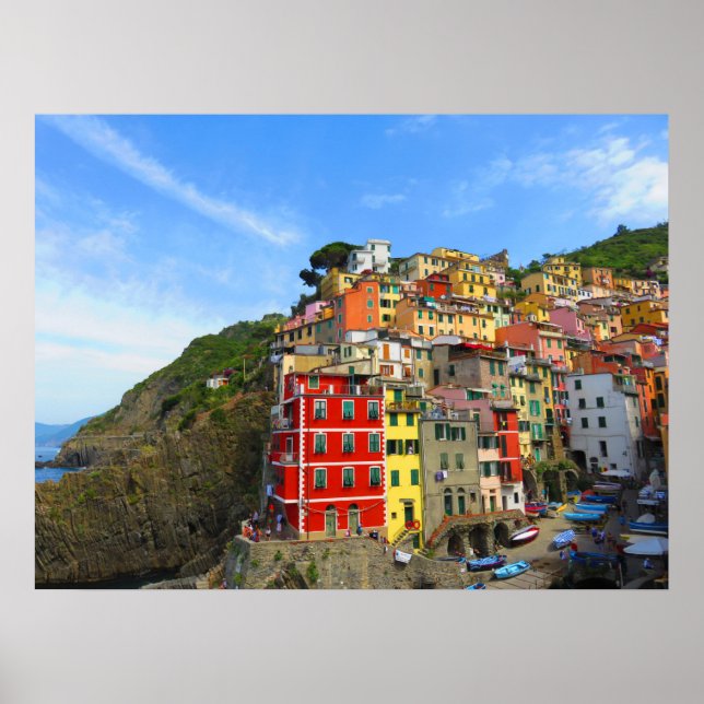 Cinque Terre - Riomaggiore, Italien Poster (Framsidan)