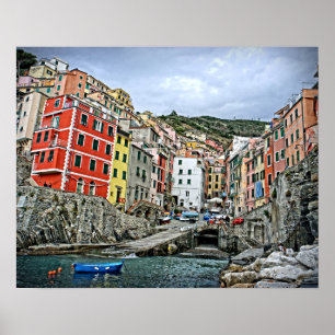 Cinque Terre - Riomaggiore, Italien Poster 20 x 16
