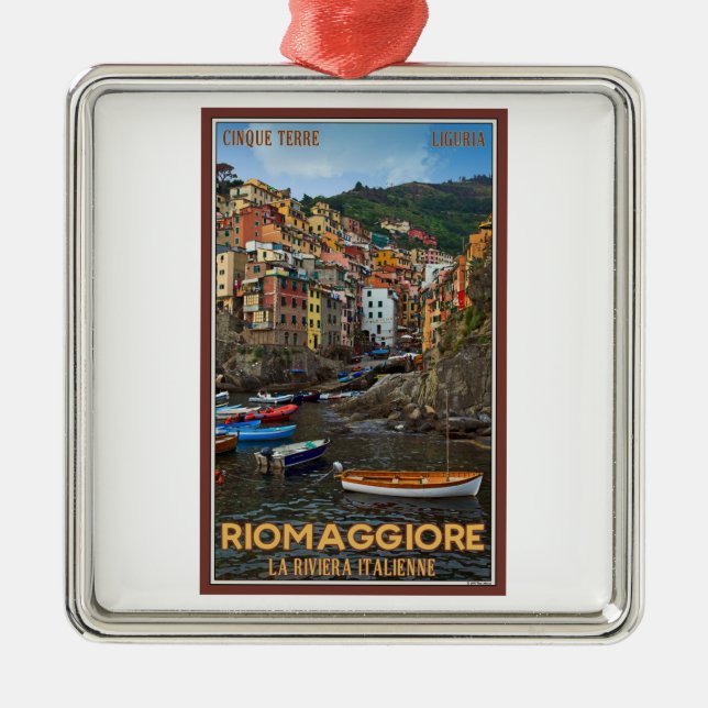 Cinque Terre - Riomaggiore Julgransprydnad Metall (Framsidan)