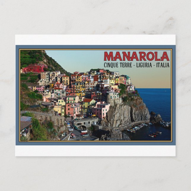 Cinque Terre - staden Manarola Vykort (Framsida)