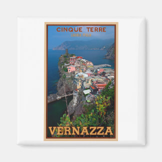 Cinque Terre - Vernazza från ovan Magnet