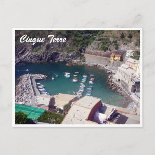 cinque terre vernazza harbor vykort