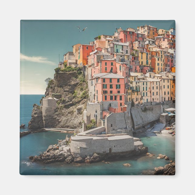 Cinque Terre vykort Magnet (Framsidan)