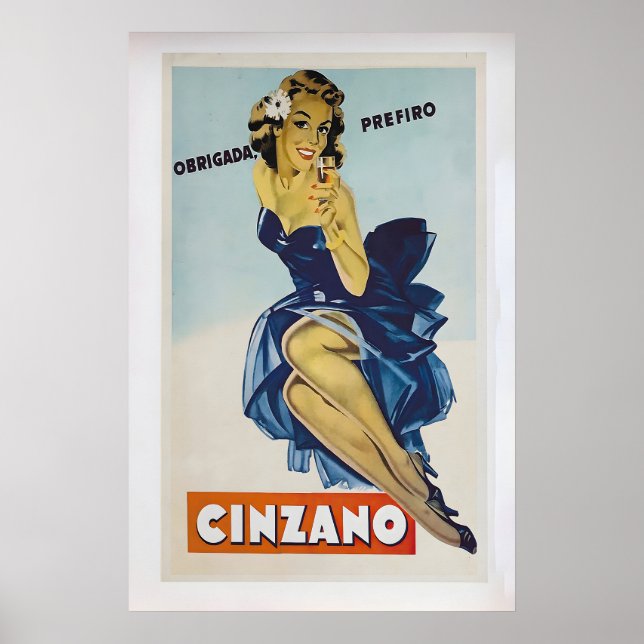 Cinzano  Vintage Advertising Poster 1 (Framsidan)