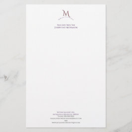 Cinzel Monogram Business Stationery Brevpapper