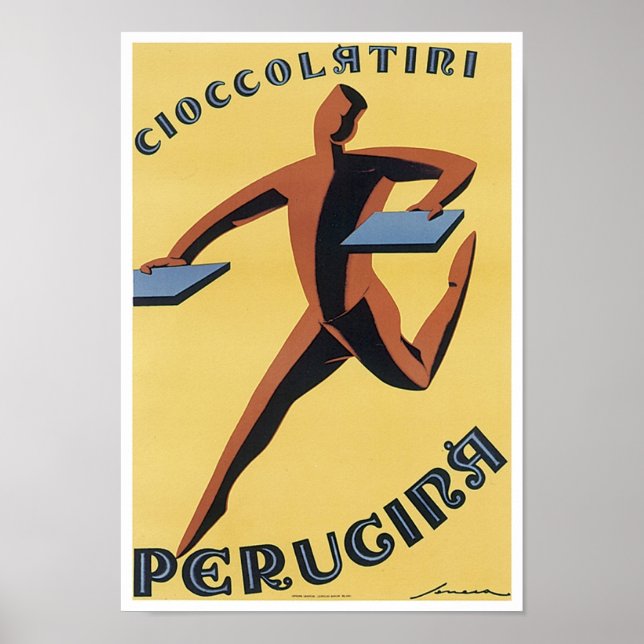 Cioccolatiri Perugina Vintage annons Poster (Framsidan)