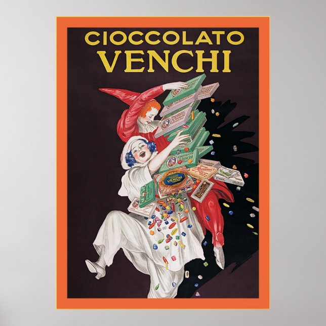Cioccolato Venchi ~ Poster för Vintage Annons  (Framsidan)