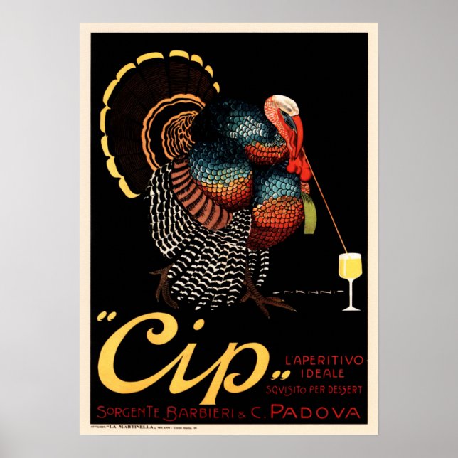 CIP PERFEKTEN APERITIF Alkohol i den italienska Vi Poster (Framsidan)