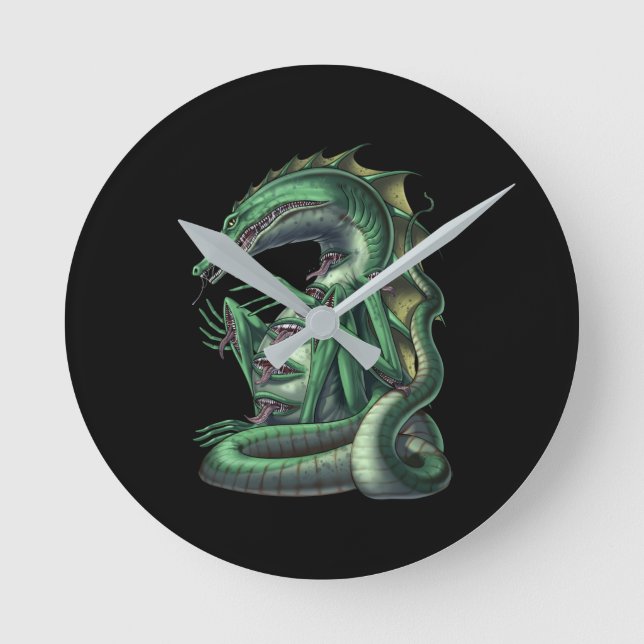 CipactliAztec Mythology Creature Cipactli Rund Klocka (Framsida)