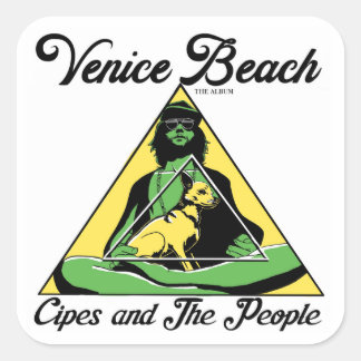 Cipes och folkklistermärket fyrkantigt klistermärke