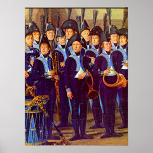 Circa 1800 europeiska militärmusiker poster