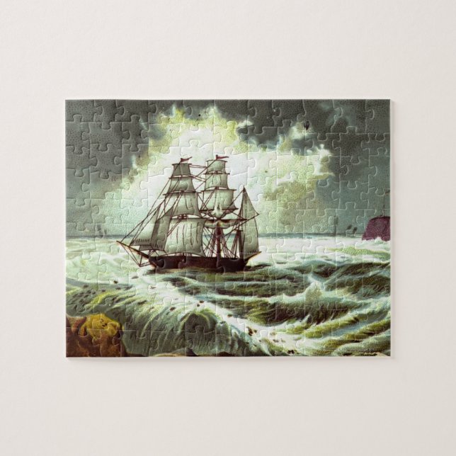 Circa 1880: Ett julhälsningskort Pussel (Horisontell)