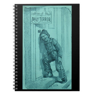 Circa 1900 Office of the Daily Terror Anteckningsbok