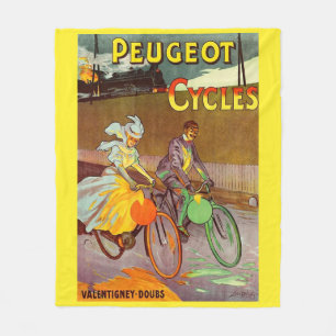 Circa 1900 Peugeot-cyklar och Fleecefilt