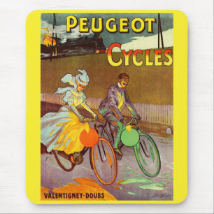 Circa 1900 Peugeot-cyklar och Musmatta
