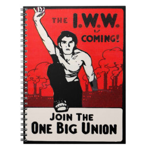 circa 1905 IWW är kommande Anteckningsbok Med Spiral