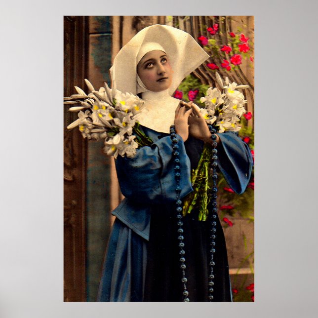 Circa 1910 blue nun poster (Framsidan)