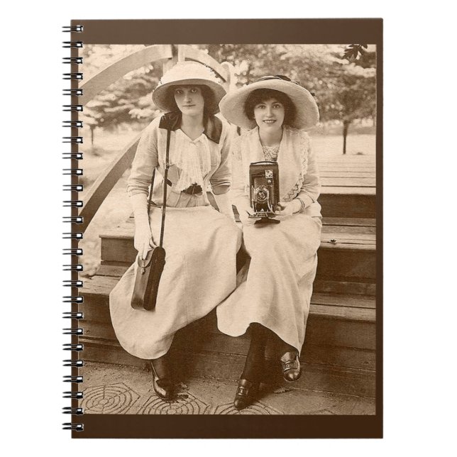 Circa 1910 kameraflickor anteckningsbok (Framsidan)