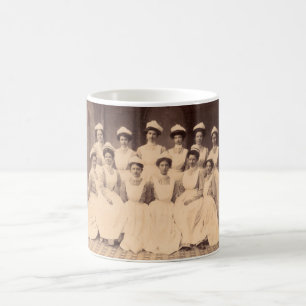 Circa 1914 sjuksköterskeskola studenter kaffemugg