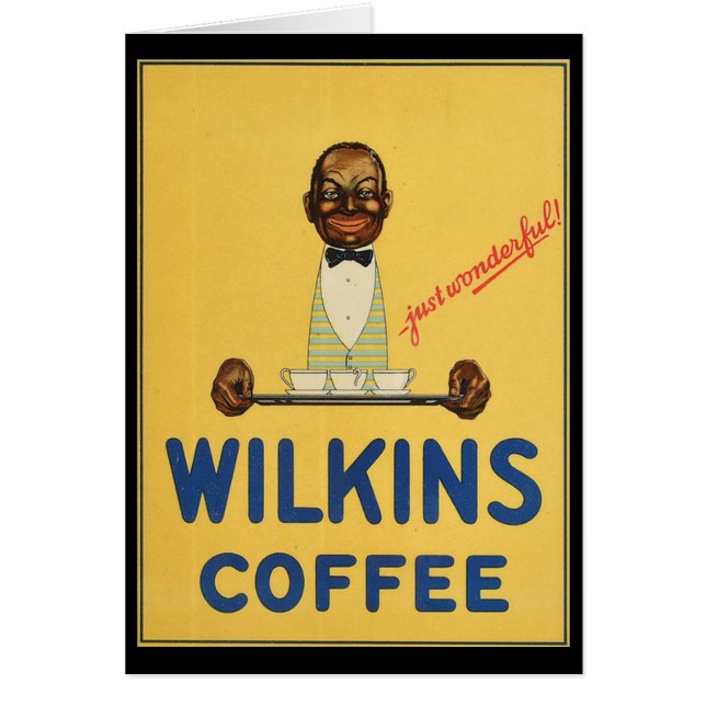Circa 1930 Wilkins Coffee ad OBS Kort (Framsidan)