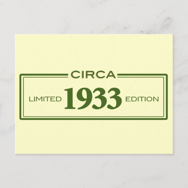Circa 1933 vykort (Framsida)
