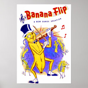 Circa 1950 Banana Flip lakan musik Poster