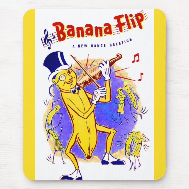 Circa 1950 Banana Flip lakan musiktäckning Musmatta (Framsidan)